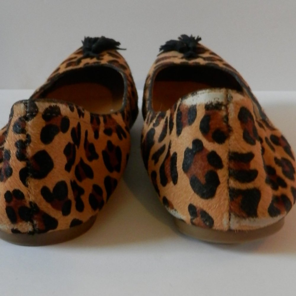 J.Crew Calf Hair Cheetah Print Ballerina Flats - Picture 11 of 12